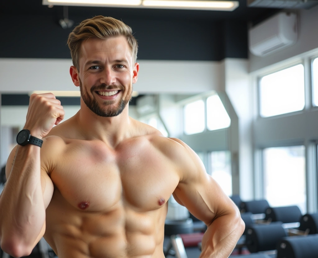 Active man demonstrating strength and vitality