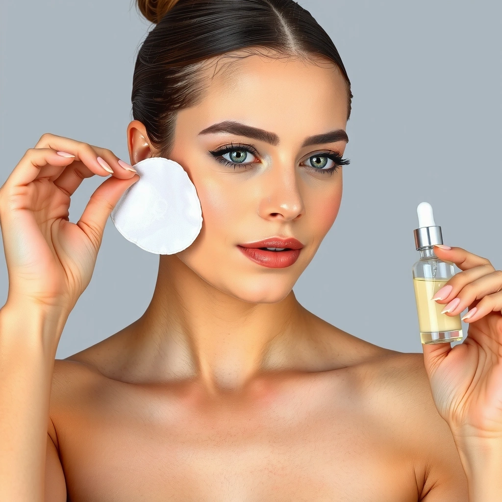 Step 2: Applying toner and serum